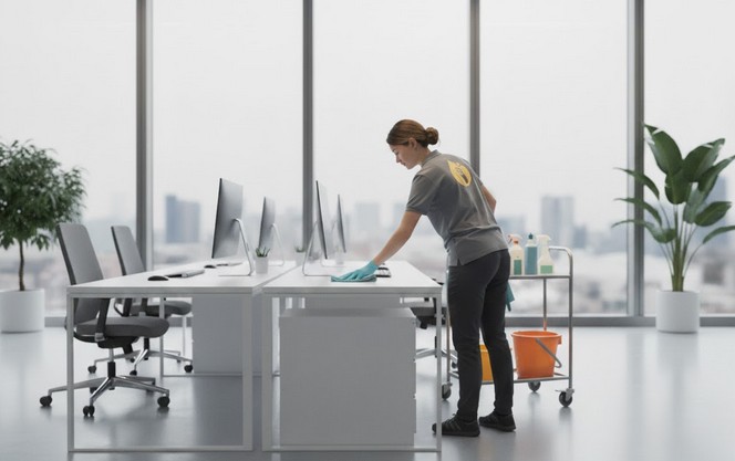 Gereinigte Büroräume